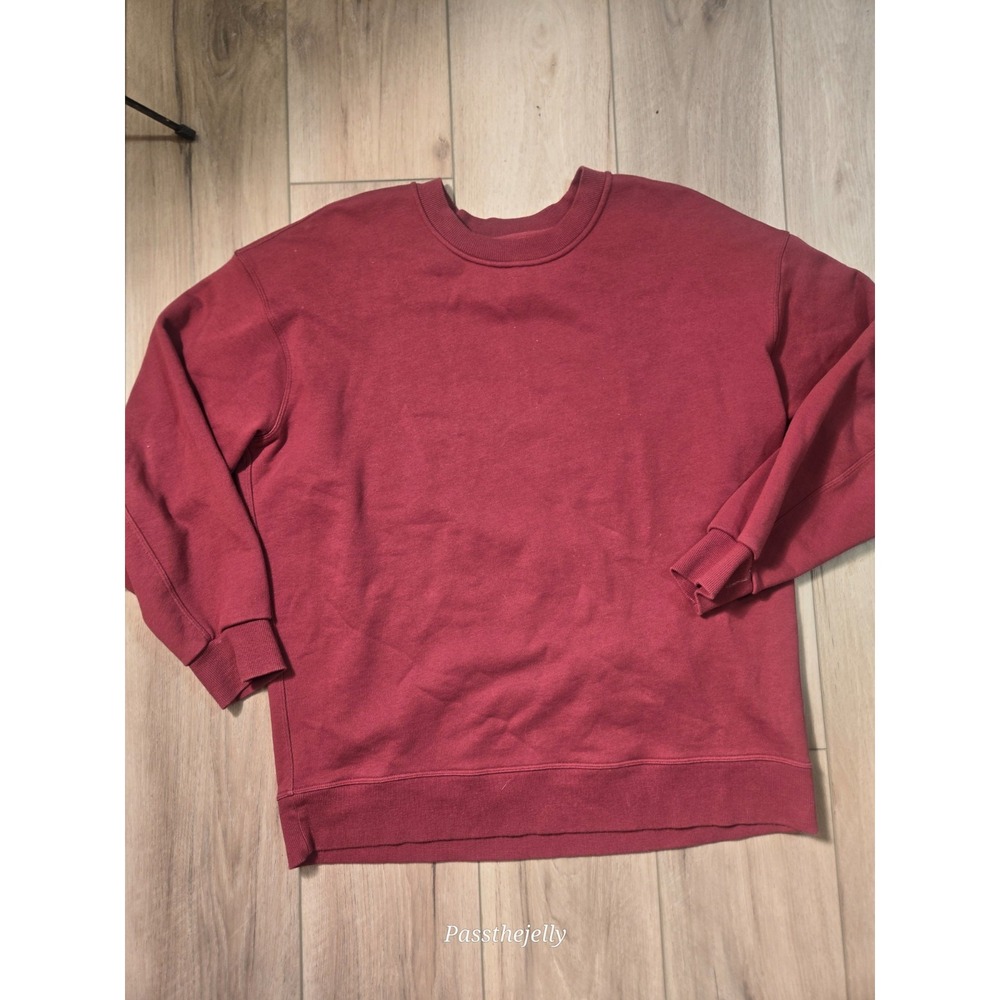 Lululemon Women's Perfectly Oversized Crew True Red Size 6 Longue Sweatshirt